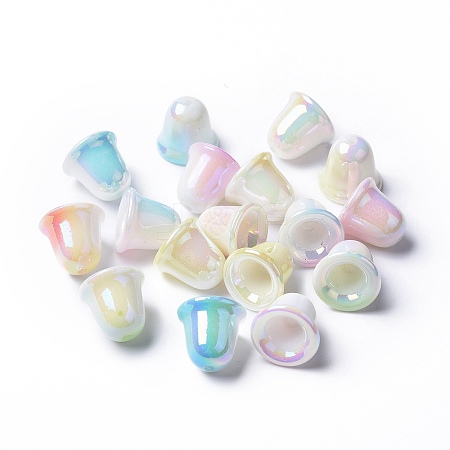 Two Tone Opaque Acrylic Beads SACR-K004-02-1