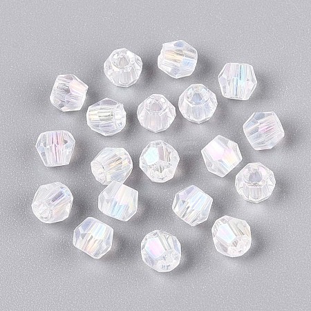 Transparent Spray Painted Glass Beads LS-EGLA-N018-4mm-12-1