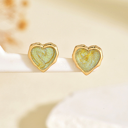 Stainless Steel Heart Stud Earrings ZQ8319-5-1