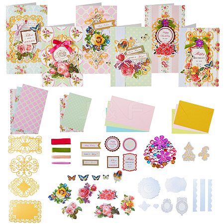 Paper Greeting Card Kit for Children DIY-WH0699-83C-1