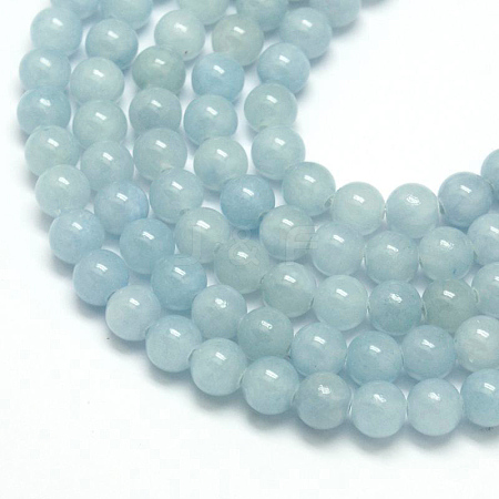 Natural Yellow Jade Beads Strands G-G598-10mm-YXS-18-1