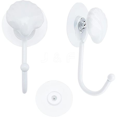  Porcelain Decorative Hook Hangers HJEW-NB0001-64-1