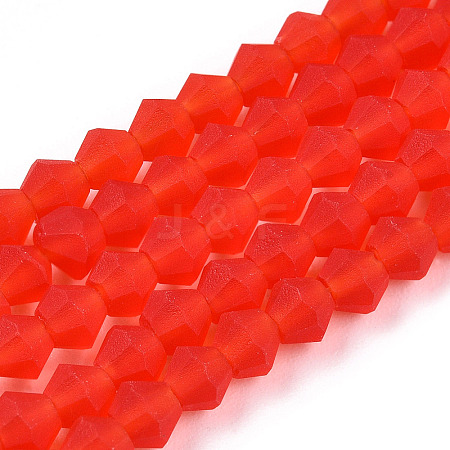 Imitate Austrian Crystal Frosted Glass Beads Strands X-EGLA-A039-T4mm-MD14-1