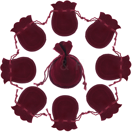 20Pcs Gourd Velvet Drawstring Bags TP-BBC0001-07A-05-1