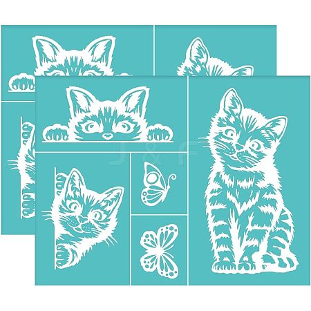 Self-Adhesive Silk Screen Printing Stencil DIY-WH0338-042-1