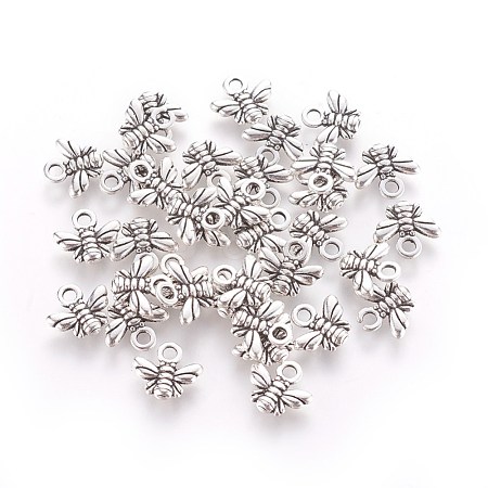 Tibetan Style Alloy Charms X-TIBEP-A123292-AS-LF-1