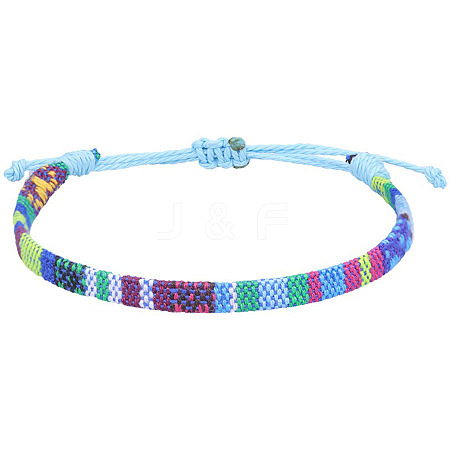 Adjustable Bohemian Style Cotton & Linen Cord Braided Bracelets for Friendship OB0004-20-1