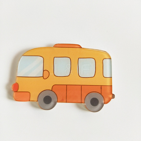 Acrylic Safety Brooches JEWB-WH0001-25-1