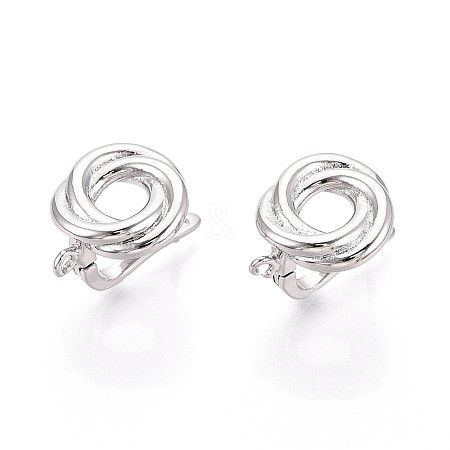 Brass Hoop Earring Findings KK-N267-31P-1