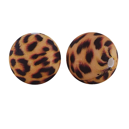 Silicone Beads Loose Silicone Beads Kit Leopard Print Silicone Beads for Keychain Making Bracelet Necklace FIND-SZC0014-170-1