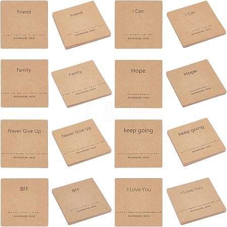 Fingerinspire 80Pcs 8 Patterns Paper Necklace Display Cards DIY-FG0001-82-1