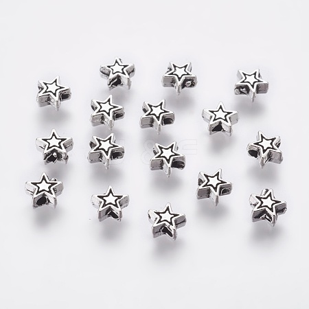 Tibetan Style Alloy Beads X-TIBEB-01-AS-RS-1