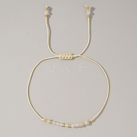 Natural Birthstone Braided Bead Bracelets for Women VA8051-6-1