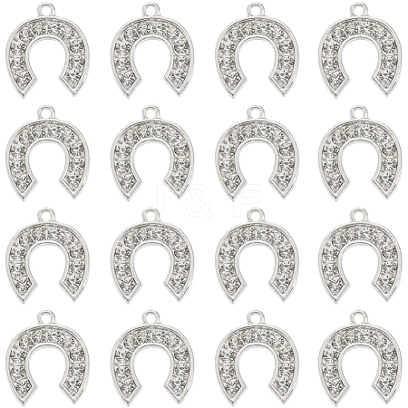 40Pcs Alloy Rhinestone Pendants ALRI-SC0001-58P-1