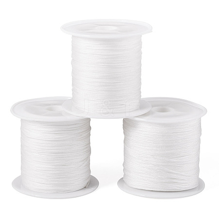 3 Rolls 3 Styles Nylon Braided Cord NWIR-TADJ00001-01-1
