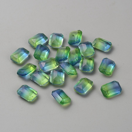 130Pcs Gradient Color Transparent Resin Cabochons RESI-TAC0018-30I-1