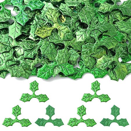 100Pcs Cloth Red Berry Leaf FIND-YW0008-66B-1