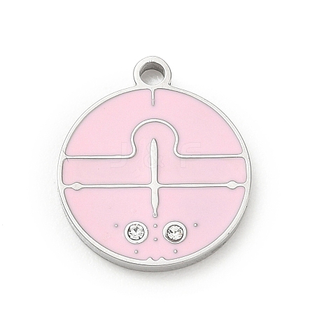 Twelve Constellations 304 Stainless Steel Enamel Pendants SA-CBAAE04-01P-07-1