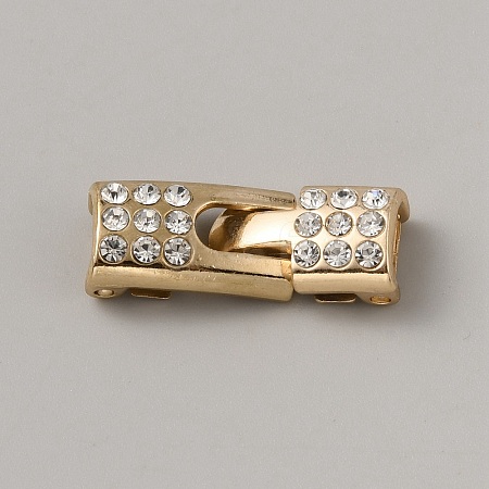 Zinc Alloy with Rhinestone Snap Lock Clasps FIND-WH0126-496KCG-1