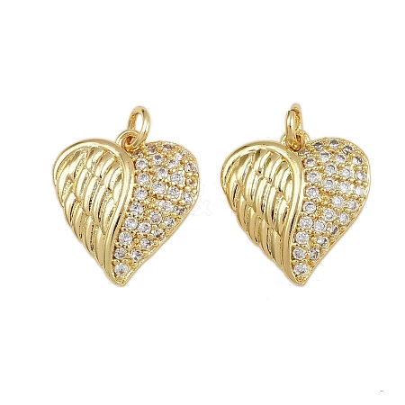 Brass Micro Pave Cubic Zirconia Pendants ZIRC-I367-11G-03-1
