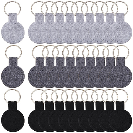 30Pcs 3 Colors Polyester Keychains KEYC-SP0001-62-1