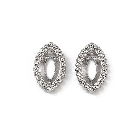 304 Stainless Steel Rhinestone Cabochon Settings STAS-G356-04P-02-1