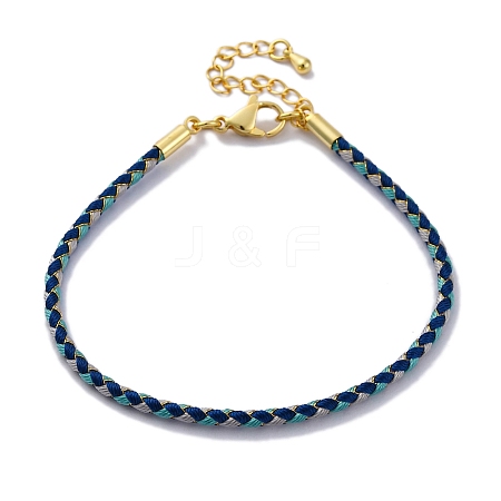 Polyester Cord Braided Bracelet Makings MAK-Z003-01G-03-1