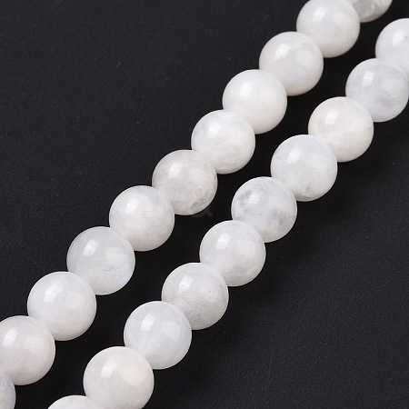 Natural Moonstone Round Beads Strands G-P088-57-10mm-1