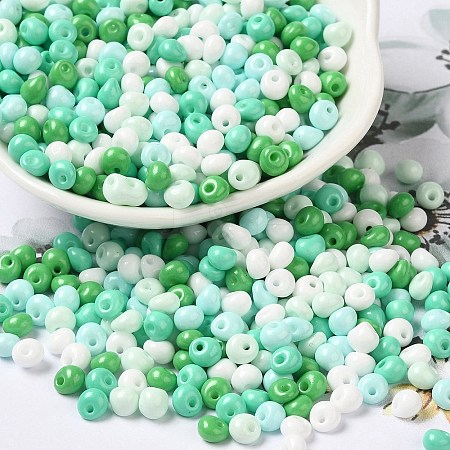 6/0 Opaque Baking Paint Glass Seed Beads SEED-M012-02A-27-1