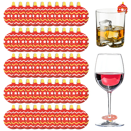Paper Wine Glass Charms FIND-WH0436-28A-1
