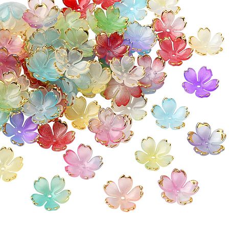 Acrylic Bead Caps OACR-SZ0002-06B-1