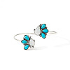 Bohemian Iron Resin Imitation Turquoise Cuff Bangles for Women FS-WG44455-01-5