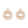 Rack Plating Brass Micro Pave Cubic Zirconia Charms ZIRC-C026-10LG-1