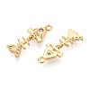 Brass Micro Pave Cubic Zirconia Pendants X1-KK-N263-80G-2