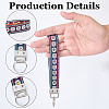 Iron with Polyester Inwrought Keychain KEYC-WH20054-011B-5