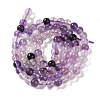 Natural Purple Fluorite Beads Strands G-P530-B08-01-4