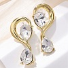 Alloy Rhinestones Stud Earrings EJEW-M075-04G-01-4