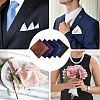 10Pcs 5 Colors Imitation Silk Men's Suit Square Scarf AJEW-CY0002-34A-5