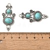 Tibetan Style Alloy Pave Imitation Turquoise Pendants FIND-NH0001-06AS-3