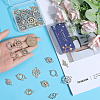 SUNNYCLUE 40Pcs 10 Styles Alloy Connector Charms with Crystal Rhinestone ALRI-SC0001-34-3