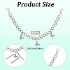 Alloy Rhinestone Butterfly Charms Boot Strap Chains AJEW-WH20048-21P-2
