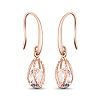 SHEGRACE Creative Design Rose Gold Plated Brass Hook Earrings JE99A-1