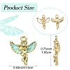 15Pcs 3 Colors Alloy Enamel Pendants ENAM-YW0004-78A-3