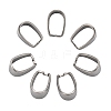 Tarnish Resistant 201 Stainless Steel Snap on Bails X-STAS-H052-1