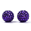 Resin Rhinestone Bubblegum Ball Beads RESI-S260-20mm-S14-3