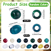 220Pcs Opaque Acrylic European Beads OACR-SP0002-33-2
