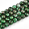 Baking Paint Glass Beads Strands DGLA-N003-10mm-B09-1