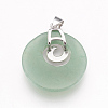 Natural Green Aventurine Pendants KK-F751-D08-3