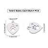 304 Stainless Steel Charms STAS-UN0009-73P-4