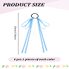 4Pcs 4 Colors Cloth Elastic Hair Accessories OHAR-LP0001-02-2